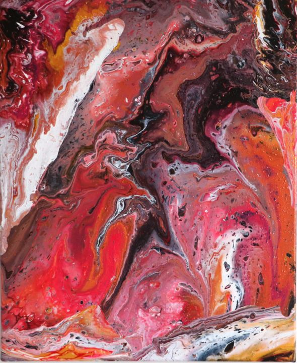 Peinture intitulée "Mars" par Céleste, Œuvre d'art originale, Acrylique