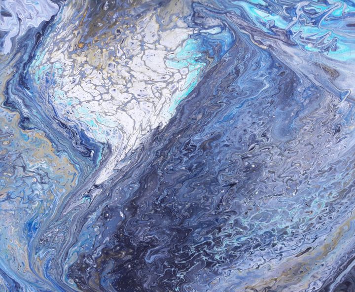 Peinture intitulée "Arctique" par Céleste, Œuvre d'art originale, Acrylique