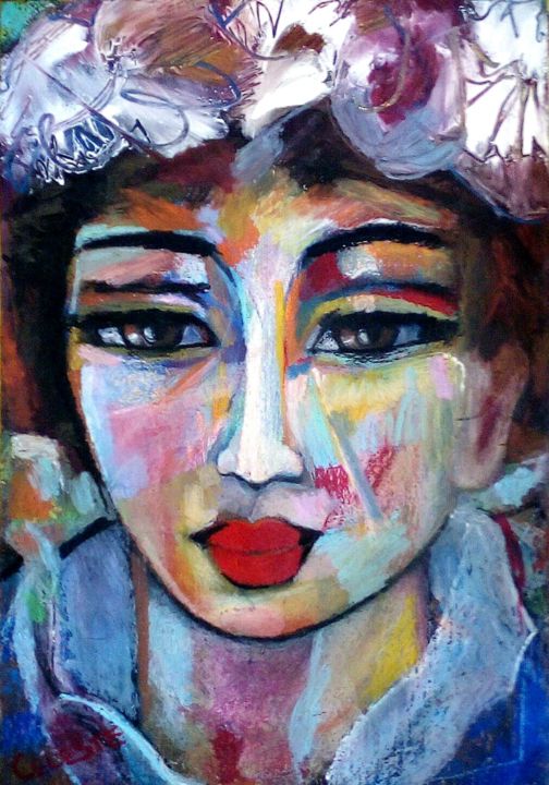 Peinture intitulée "JOHANNA" par Celeste Fourie-Wiid, Œuvre d'art originale, Huile
