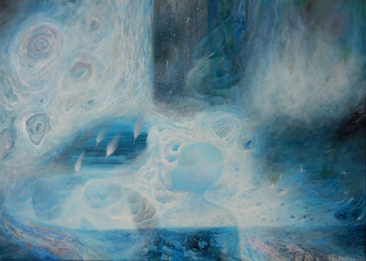 Картина под названием "Незримый мир" - Наталья Ковалева, Подлинное произведение искусства, Акрил Установлен на Деревянная ра…