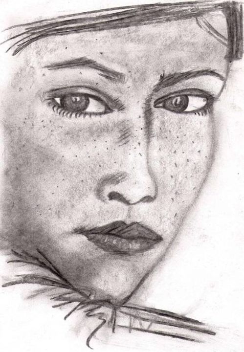 Drawing titled "Sem título" by Tina J. Garcia, Original Artwork