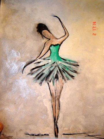 Картина под названием "Bailarina 1" - Celia Edith Sanabria, Подлинное произведение искусства
