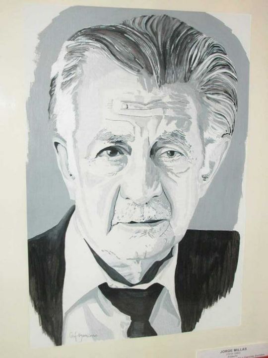 Pintura titulada "Jorge Millas" por Claudio Lizama Jerez, Obra de arte original, Oleo