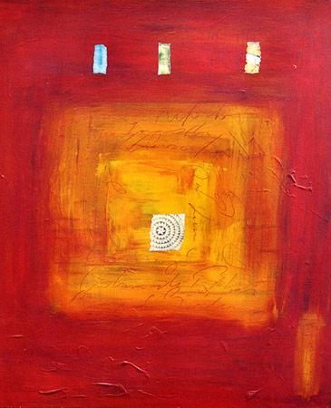 Painting titled "Tibet" by Céline Bedat, Original Artwork