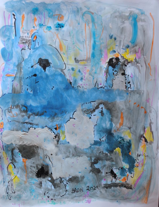 Peinture intitulée "Permafrost" par Céline Bron, Œuvre d'art originale, Acrylique