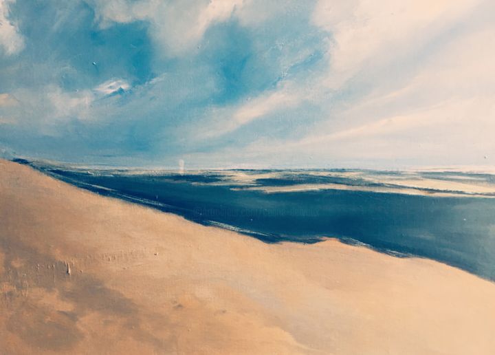 Peinture intitulée "Banc d’ Arguin" par Les Toiles De Céline, Œuvre d'art originale, Acrylique