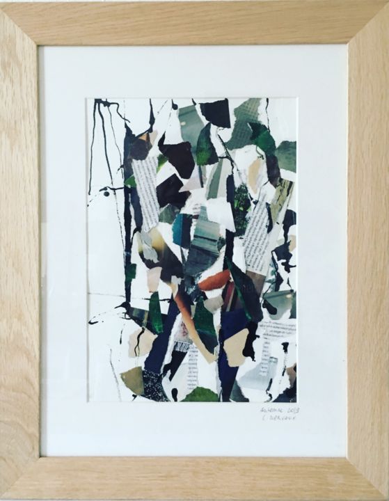 Collages intitulée "Automne pluvieux" par Les Toiles De Céline, Œuvre d'art originale, Collages