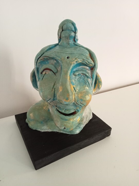 Sculpture titled "Umr ka phool (la fl…" by Céline Estelle, Original Artwork, Clay