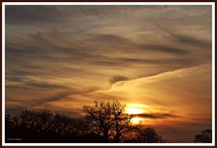 Photographie intitulée "ciel d'ambre" par Céline Folloppe, Œuvre d'art originale, Photographie numérique