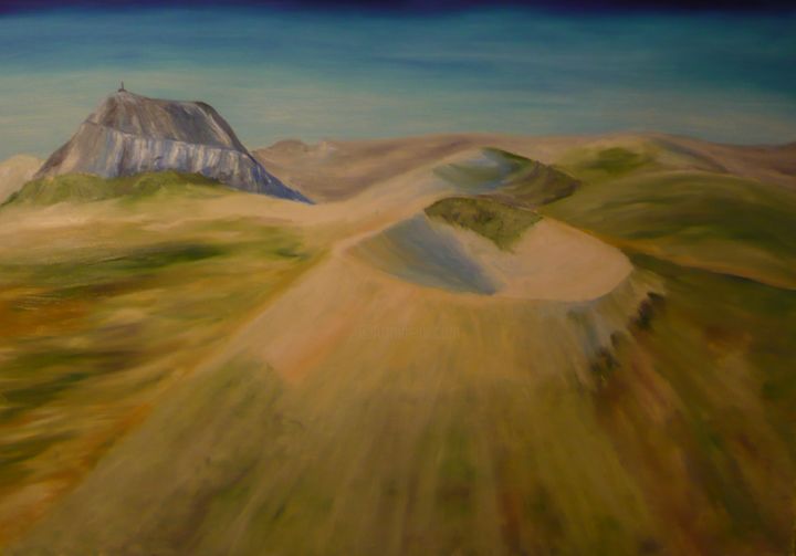 Peinture intitulée "Puy de Dôme" par Céline Legros, Œuvre d'art originale, Huile