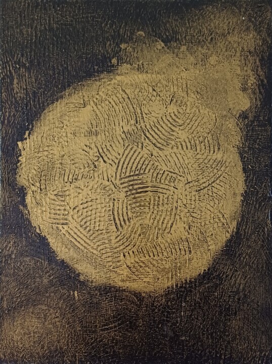 Painting titled "SPHERE" by Céline Loy, Original Artwork, Acrylic Mounted on Wood Stretcher frame
