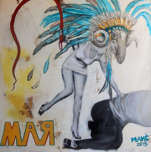Painting titled "RAM" by Céline Mahe, Original Artwork