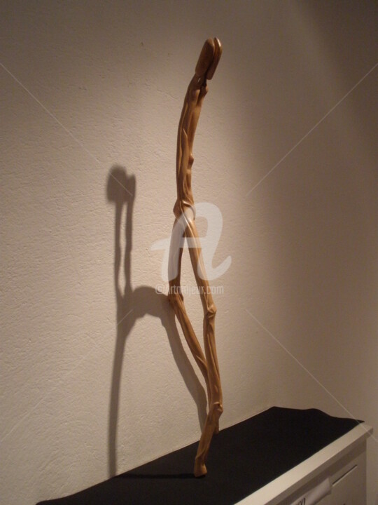 Sculpture titled "FUSION."CORPS DANSA…" by Céline Pariggi (Wen Dao), Original Artwork, Wood