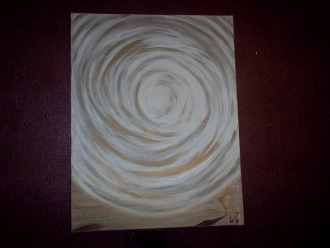 Painting titled "sur le sable ouragan" by Celine Vernet, Original Artwork, Oil