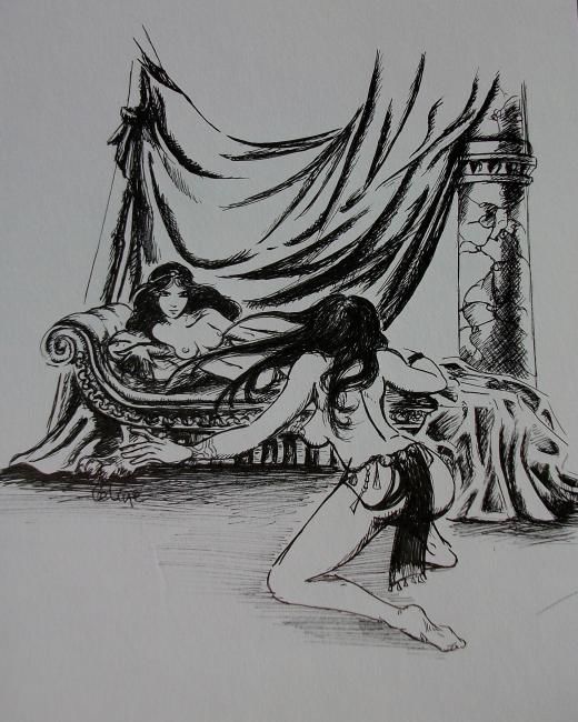 Drawing titled "Princesses" by Céline Baubeau, Original Artwork