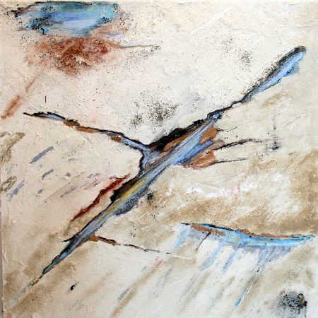 Painting titled "Fracture" by Cel Ine, Original Artwork, Oil