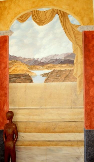 Painting titled "Trompe l'oeil Vénit…" by Cel Ine, Original Artwork, Oil
