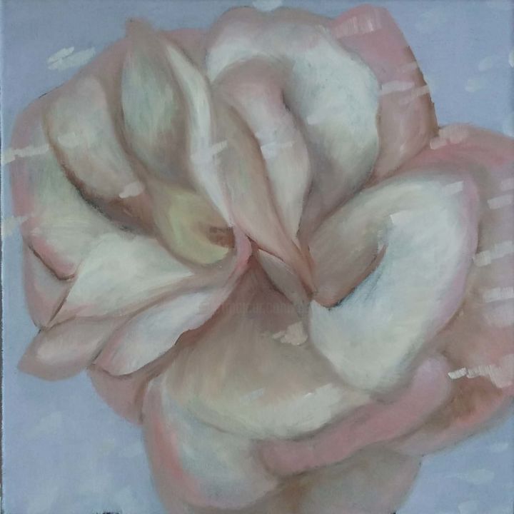 Pittura intitolato "oh ma rose" da Celine Royer, Opera d'arte originale, Olio