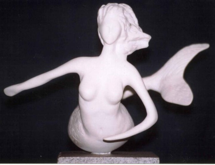 Escultura intitulada "sereia" por Celso Cunha Neto, Obras de arte originais