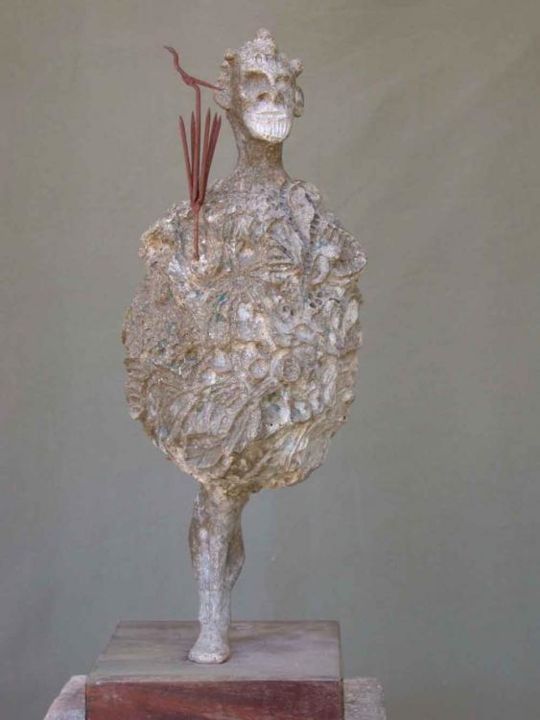 Escultura intitulada "Ossain" por Celso Cunha Neto, Obras de arte originais,