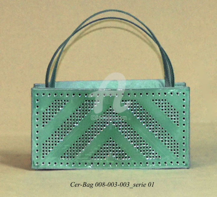 Art textile intitulée "Borsa di ceramica t…" par Anna Maria Aldrovandi, Œuvre d'art originale