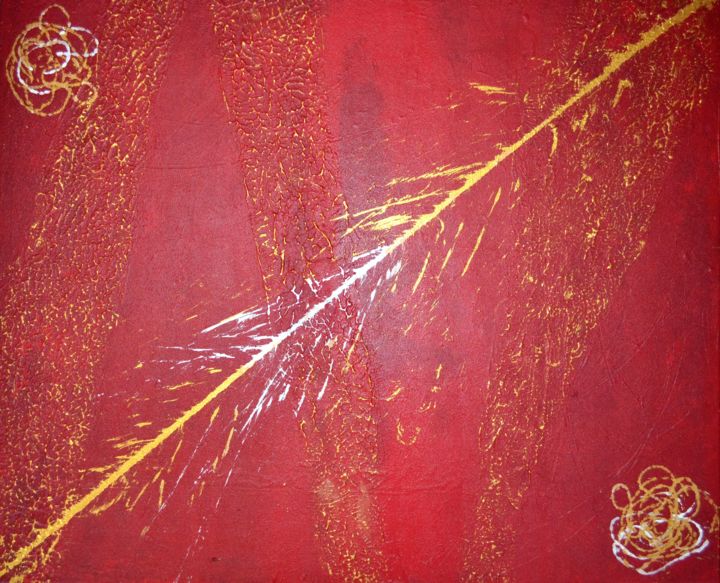 Painting titled "Unfolded line" by Cerazivka, Original Artwork, Acrylic