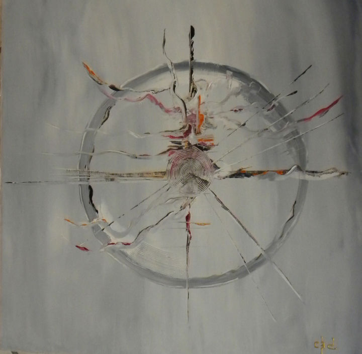 Peinture intitulée "empreinte-de-libert…" par Cerise, Œuvre d'art originale, Huile