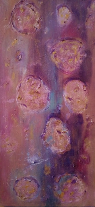 Pittura intitolato "violet" da Annick Cernesse, Opera d'arte originale, Acrilico