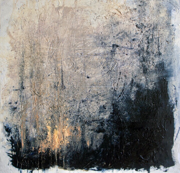 Peinture intitulée "Violáceo amanecer" par Cesar Ayllón, Œuvre d'art originale, Huile