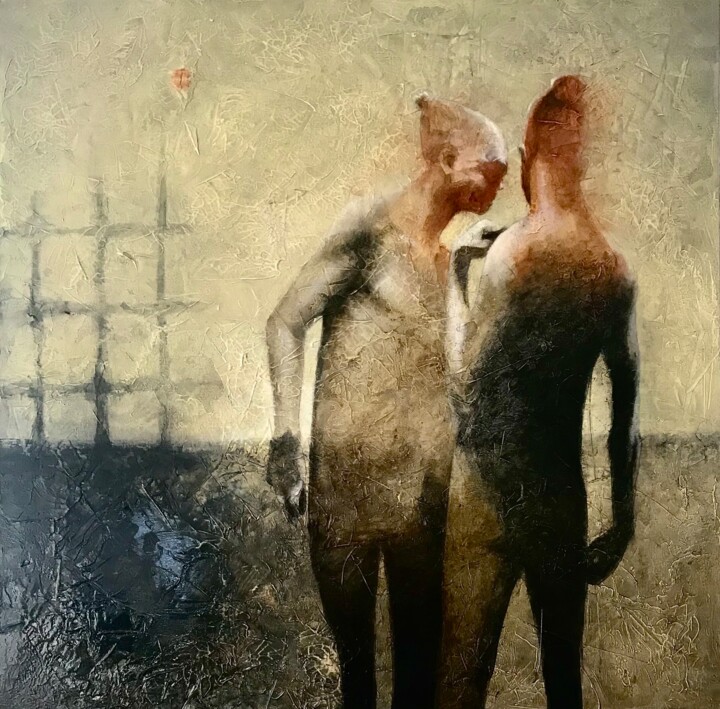 绘画 标题为“Ancestros 3” 由Cesar Ayllón, 原创艺术品, 油
