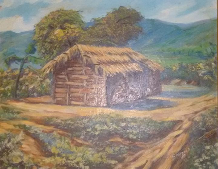 「Rancho viejo」というタイトルの絵画 Cesar Barreto Sanojaによって, オリジナルのアートワーク