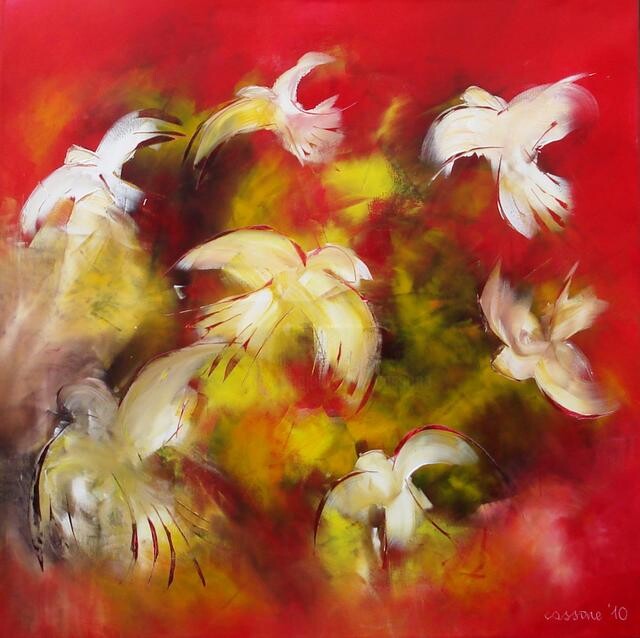 Peinture intitulée "colombe three" par Cesare Cassone, Œuvre d'art originale