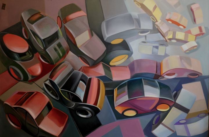 Pittura intitolato "jam 4" da Cesare Maestrelli, Opera d'arte originale, Olio