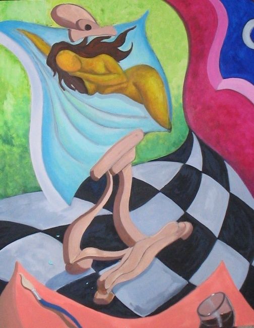 Pintura titulada "En el Taller" por Manuel Cesar Mancera, Obra de arte original, Oleo