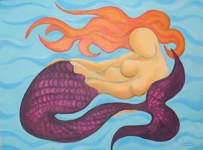 Pintura titulada "Sirena" por Manuel Cesar Mancera, Obra de arte original, Oleo