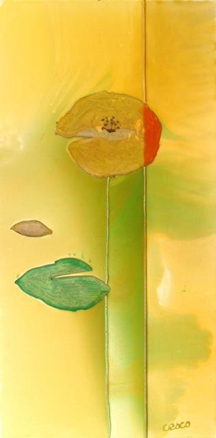Peinture intitulée "Songe d'une fleur d…" par Cesco, Œuvre d'art originale