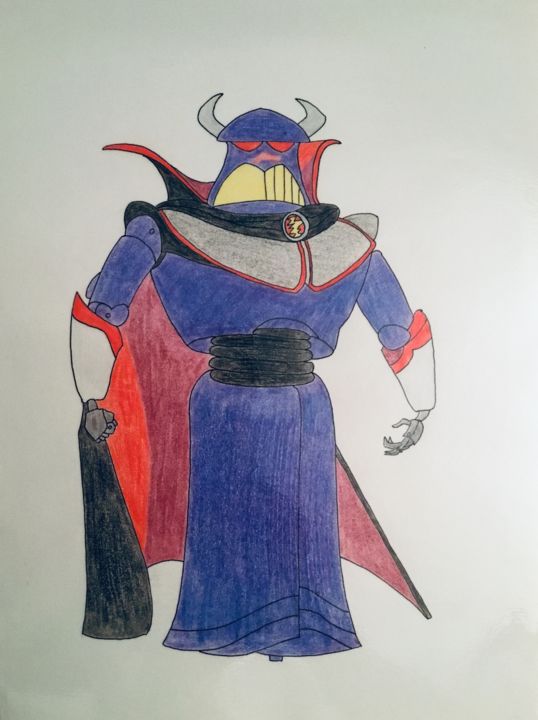 Drawing titled "Zurg" by Celestino Alertse, Original Artwork, Pencil