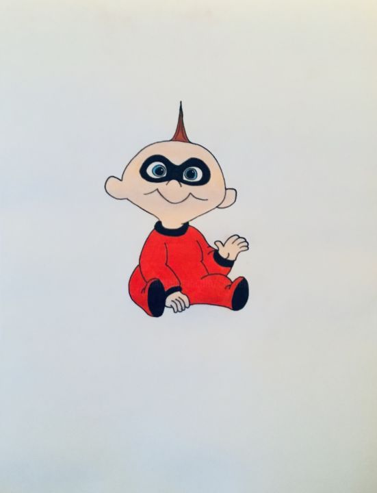 Dessin intitulée "Jack-Jack Parr" par Celestino Alertse, Œuvre d'art originale, Crayon