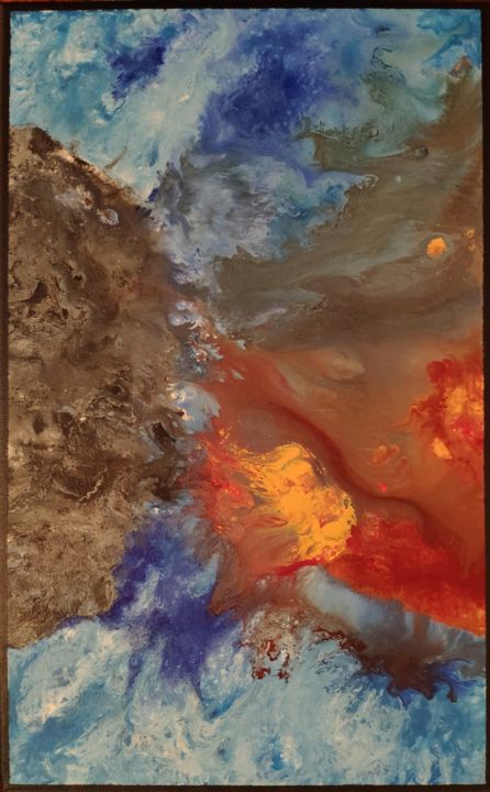 Pittura intitolato "Planet discovery 1" da Cfaibart, Opera d'arte originale, Acrilico