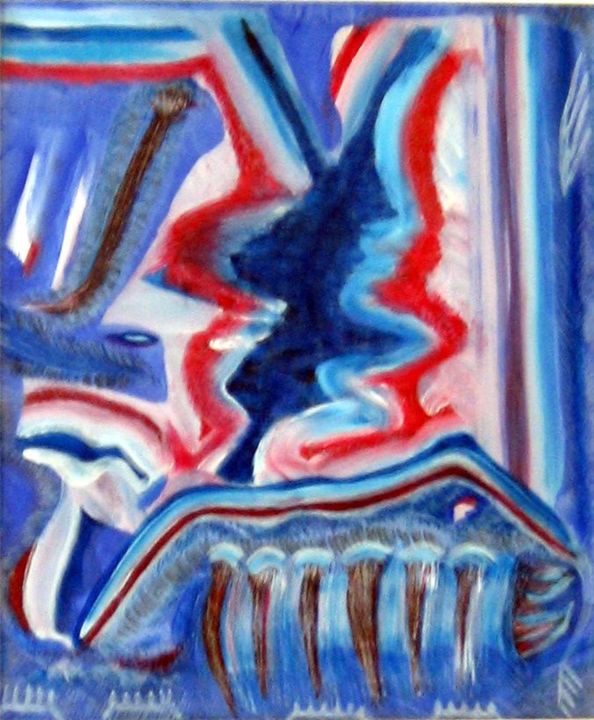 Painting titled "11 septembre 2001" by Claude Gascon, Original Artwork, Acrylic