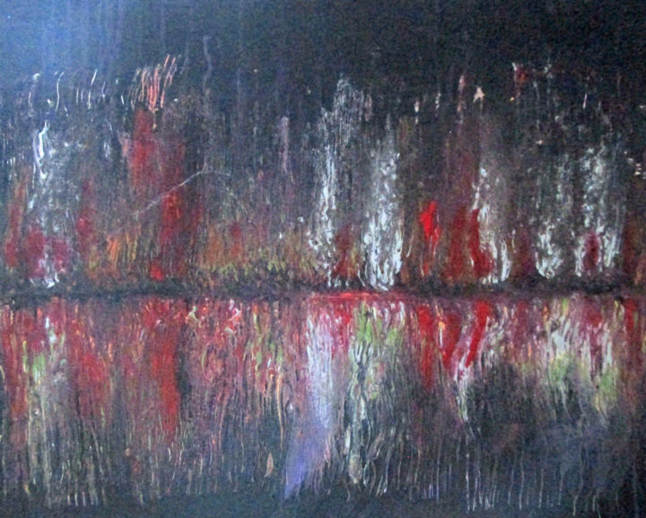 Картина под названием "Paysage 6" - Claude Gascon, Подлинное произведение искусства, Акрил