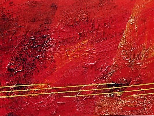 Pittura intitolato "RED-VACCINI BRULICA…" da Massimo Nicotra, Opera d'arte originale