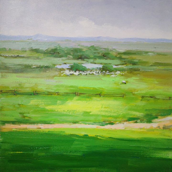 Painting titled "Glassland 002D" by Lermay Chiang, Original Art, Acrylic Mounted on Stretcher frame