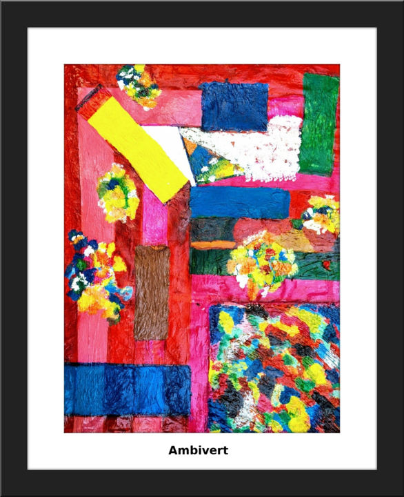 Painting titled "Ambivert" by Akmal Muhammad, Original Art, Acrylic