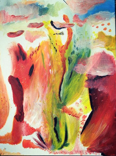 Malerei mit dem Titel "BROCELIANDE" von Caroline Hofman, Original-Kunstwerk, Acryl