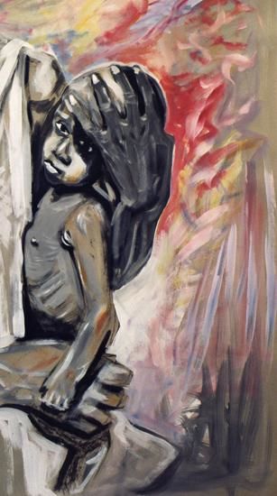 Peinture intitulée "Sos afric" par Salah Chabane, Œuvre d'art originale,