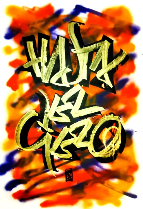 Malarstwo zatytułowany „HASTA EL CIELO” autorstwa Chachagrafitero, Oryginalna praca, Akryl