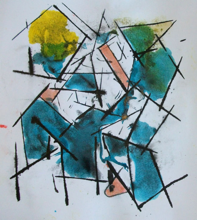 Painting titled "empreinte 3" by Chachapeala, Original Artwork