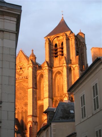 Painting titled "Cathédrale de BOURG…" by Chachapeala, Original Artwork