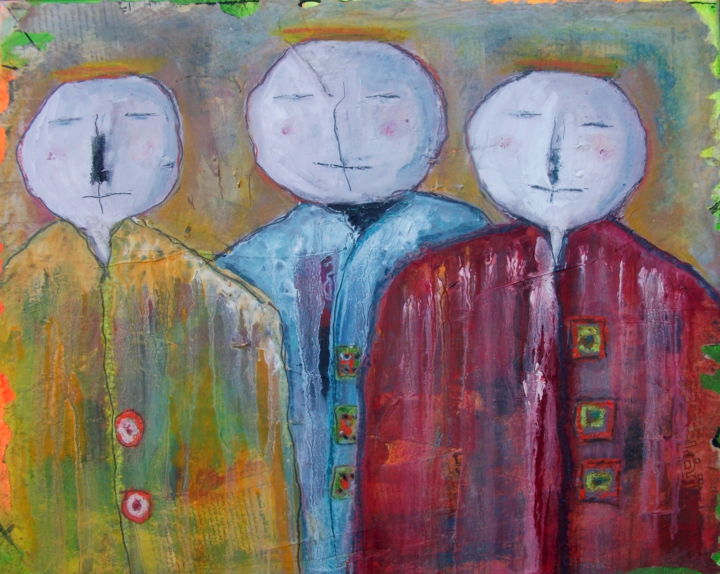 Painting titled "Mes Guilhem 3" by Chachapeala, Original Artwork, Oil